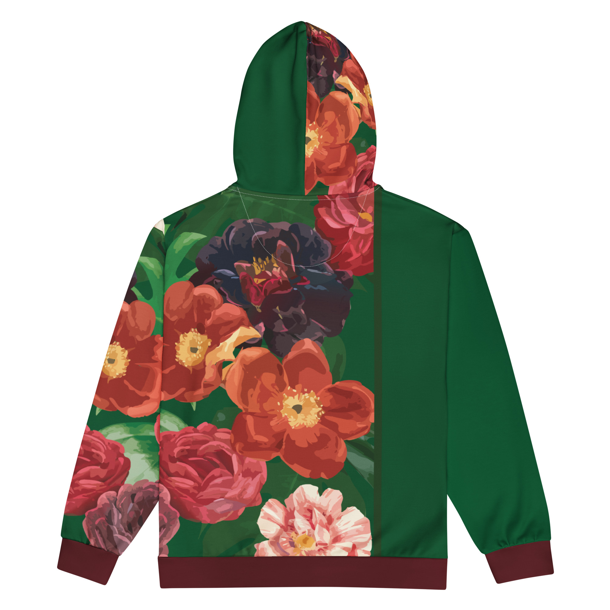 Vintage Flowers Zip Up Hoodie - Image 4