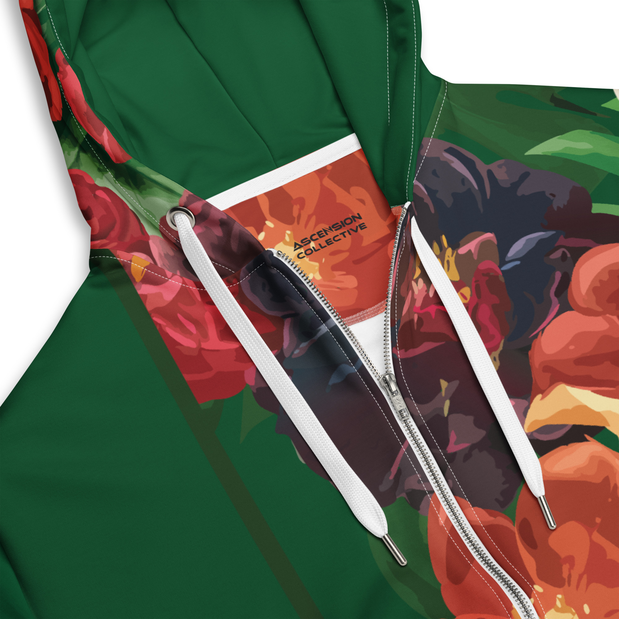 Vintage Flowers Zip Up Hoodie - Image 5